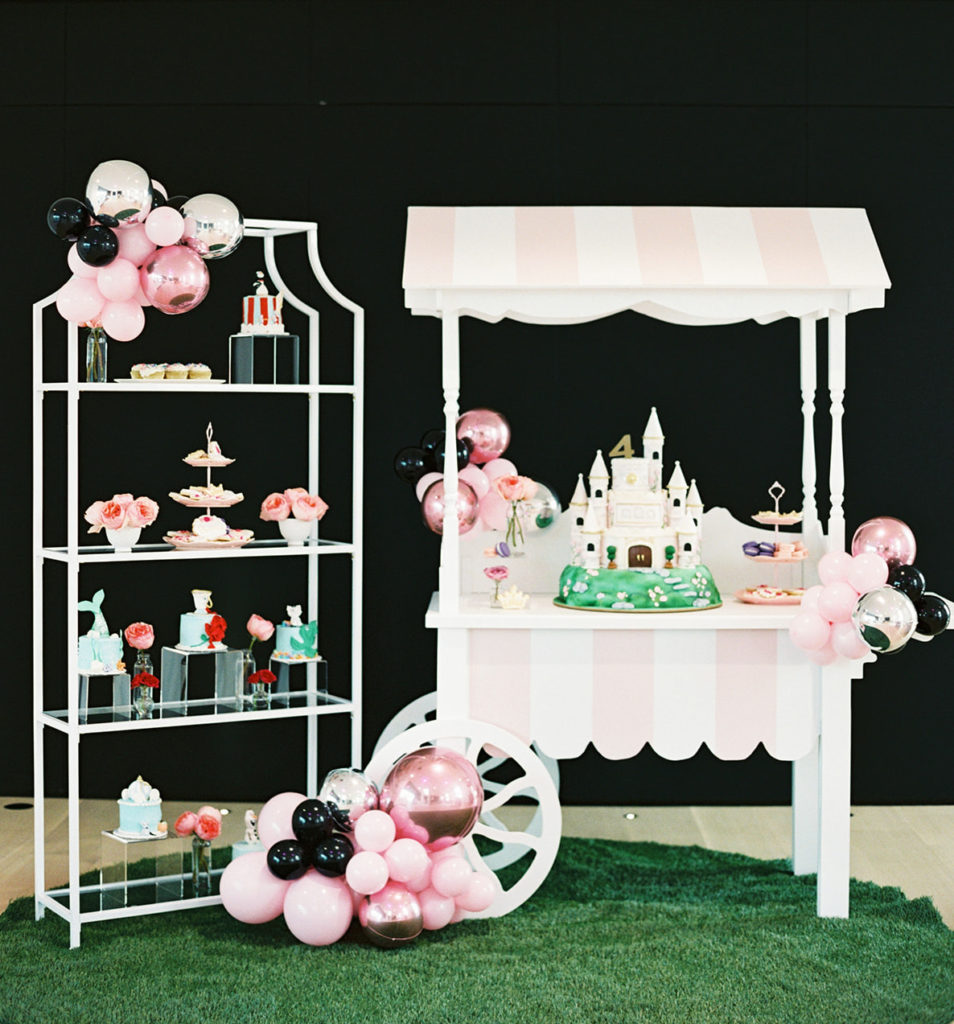 Custom dessert cart for princess birthday