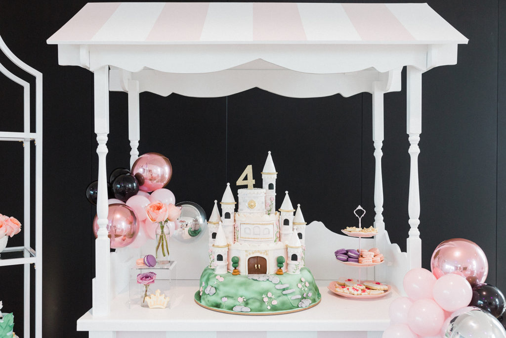 Custom castle cake for princess birthday
