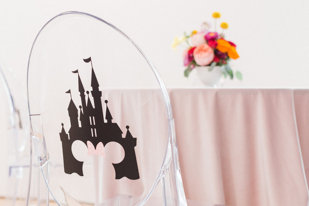 Castle chair decal for princess birthday